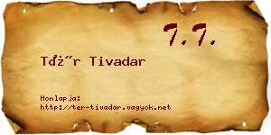 Tér Tivadar névjegykártya