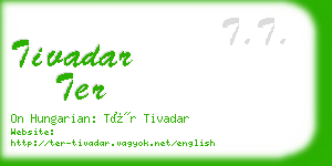 tivadar ter business card